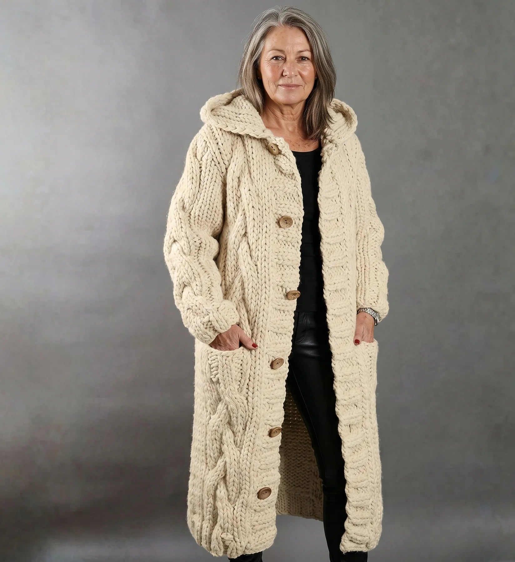 Karina | Elegant Cosy Cable-Knit Sweater
